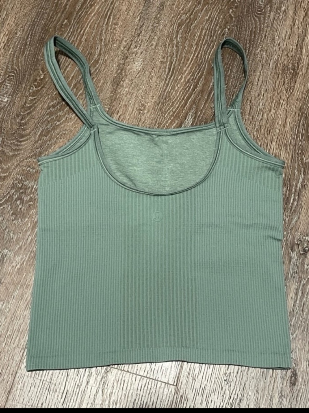 NWOT Lululemon Matching Ribbed Grey Eucalyptus Set. Size 4 - Picture 6 of 12